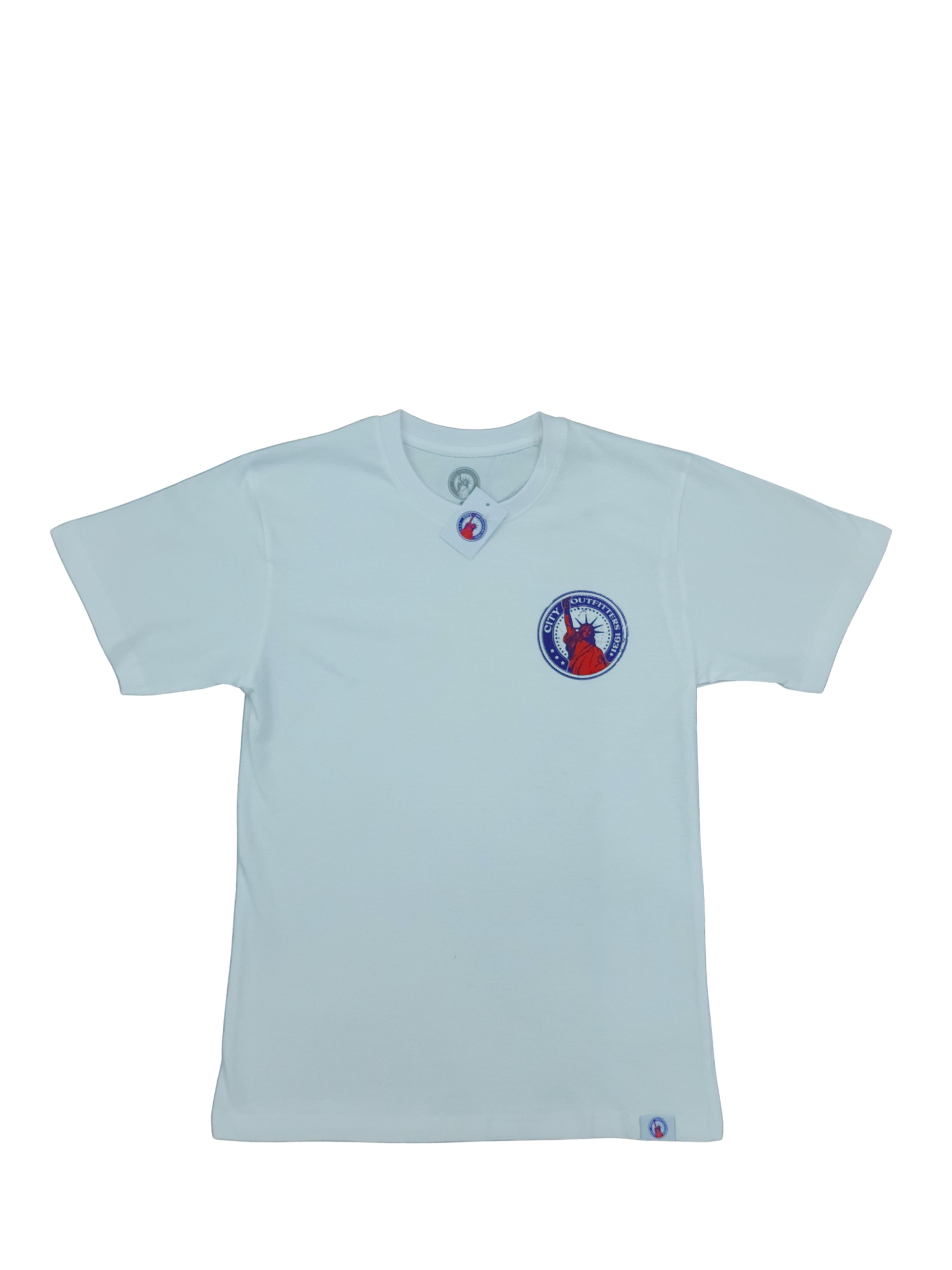 city pocket logo tee white